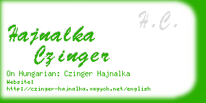 hajnalka czinger business card